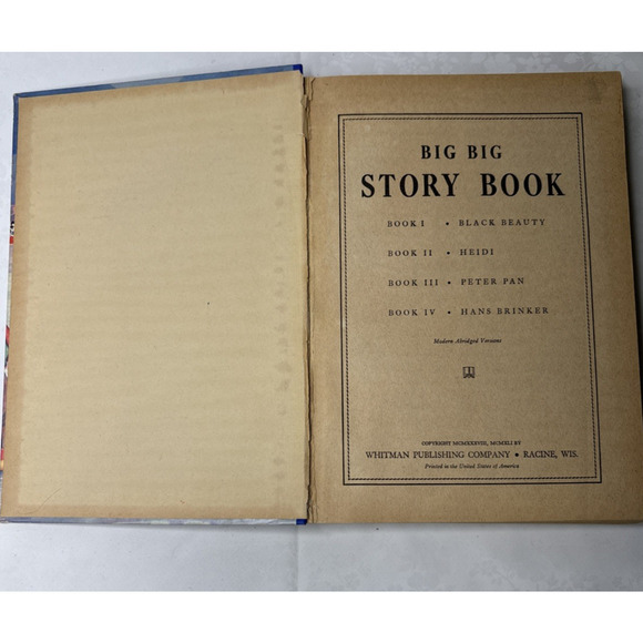 Big Big Story Book — Black Beauty / Heidi / Peter Pan / Hans Brinker — Whitman, - Picture 6 of 10